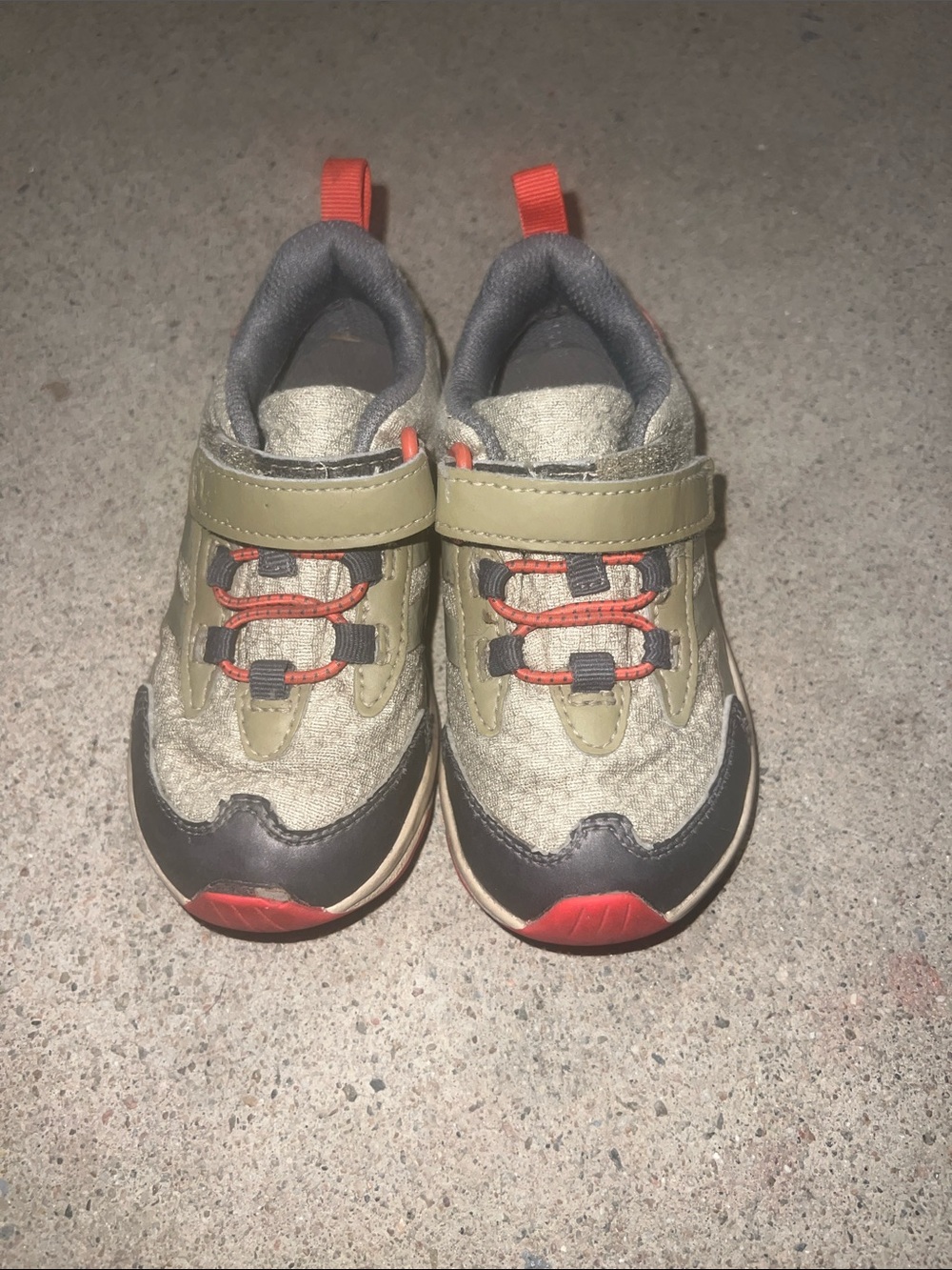 Merrell Kids Olive, Gray and Orange Trail Sneakers